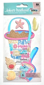 Jolee's Beach Shovel Bucket Stickers Scrapbooking Embellishment Card - Picture 1 of 1