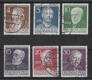Alemania (Berlín) 1952 famosos berlineses gato fino usado £ 40+ (6v) - Imagen 1 de 1