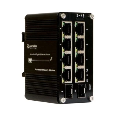 8 Port 100/1000 RJ45 PoE+ + 2x1000Mbps SFP  Industrial Managed Switch - Image 1 of 4