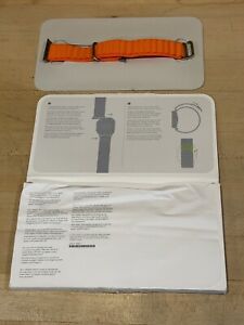 Unused Original MEDIUM (M) Apple Watch 49mm ALPINE LOOP ORANGE Band in Open Pkg