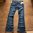 NEUF Y2K Vintage Tags William Rast femme Taille 28 SAVOY Flare Leg Lave Jeans