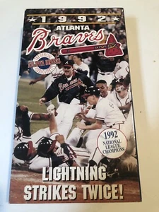 1992 Atlanta Braves VHS Tape Lightning Strikes Twice S2B - Picture 1 of 3