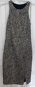 Banana Republic Damen-Etuikleid neu mit Etikett Glitzer Metallic Leopard gefüttert Größe 2 - Bild 1 von 23