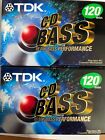 TDK CD Bass 2Pk  T-120 audio cassette tapes with up to 120 minute record time