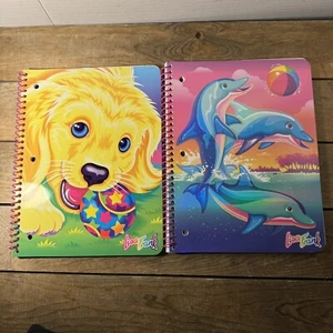 Two 2021 Lisa Frank Notebooks Dancing Dolphins & HB Casey Spiral 1 Subject - Picture 1 of 15