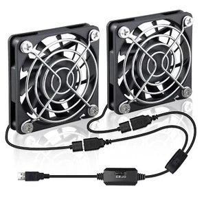 2 Packs 60mm X 10mm Usb Computer Fan 5v Wirh Speed Control Dc Brushless Cooling  - Picture 1 of 5