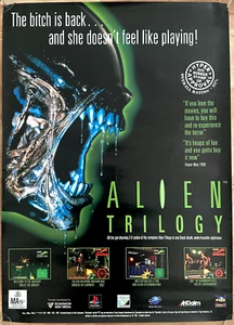 Alien Trilogy (1996) RARO PS1 Sega Saturn 49,5 cm x 69 cm poster promozionale - Foto 1 di 3