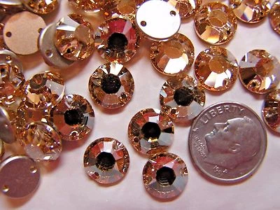 Swarovski® Crystal Sew-Ons/Beads #3204 - 10mm - GOLDEN SHADOW F- 72 Pieces - Image 1 of 4