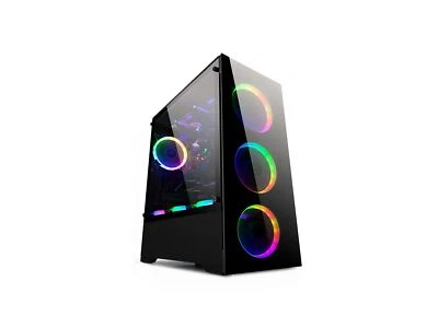 Bgears b-Voguish 游戏 PC 外壳 带钢化玻璃面板,USB3.0,支持 E... — 第 1/4 张图片