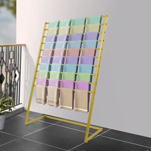Scarf Holder Organizer, Freestanding Scarf Rack, Scarf Display Stand Golden NEW - Picture 1 of 22