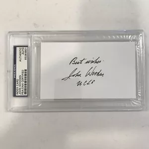John Wooden UCLA Bruins Signed Cut Auto Autograph PSA/DNA Certified Authentic - Picture 1 of 4