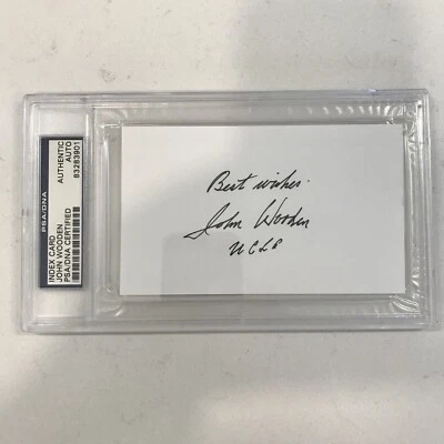 John Wooden UCLA Bruins Signed Cut Auto Autograph PSA/DNA Certified Authentic - Image 1 of 4