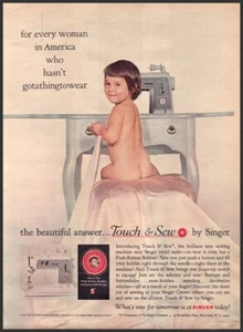 Touch & Sew by Singer Sewing Machine "Nothing to wear" 1960s Print Ad 1964 - Picture 1 of 1