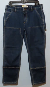 Carhartt Double Knee Pants Blue Straight Fit Carpenter Work Womens Size 14 Short - Picture 1 of 10