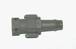 GRAY - Shut-Off FEMALE 5/16" barbed QUICK CONNECT ADAPTER for in-line filter - Picture 1 of 2