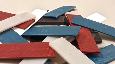 Verglasungsklötze Abstandhalter Unterleger 1,2,3,4,5,8mm Kunststoff Montageklotz - Bild 1 von 2