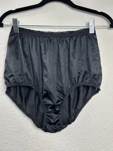 Shinny Glossy UNDERSCORE Black Womens Size 8 Panties Sissy Granny Vintage NWOT - Picture 1 of 6