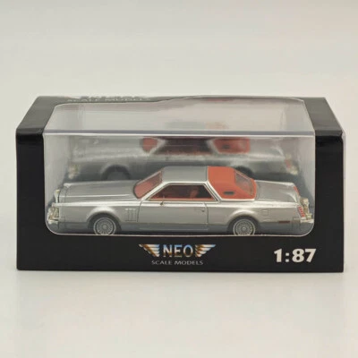 NEO SCALE MODELS 1/87 Lincoln Continental Mark V Silver Resin Car Limited - Photo 1/4