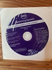 Dell Windows 10 pro 64-bit OS operating system reinstallation dvd, new, no key