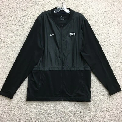 Nike TCU Horned Frogs Jacket Extra Large Mens Black Full Zip Pockets Football XL - Image 1 of 4