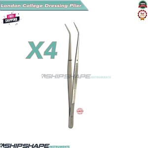 4Pc Surgical Cotton & Dressing Operative Pliers College Tweezer / Dental Forceps - Picture 1 of 10