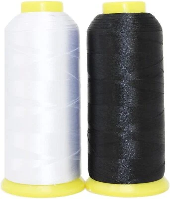 Huge Bobbin Thread for Sewing and Embroidery Machine Black White Set 4500M - Image 1 of 4