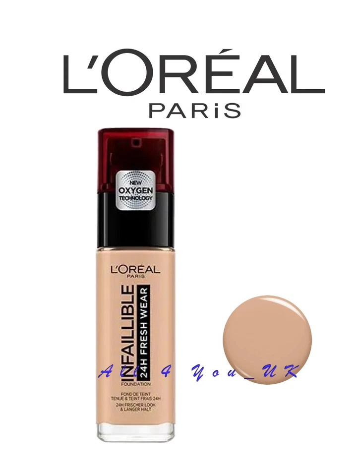 L'Oreal Paris Infallible 24hr Foundation 30ml - Rose Beige 145