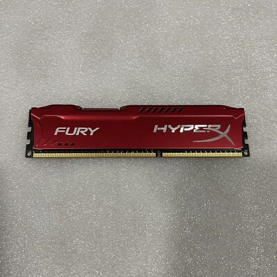 Kingston Fury Red PC3-14900 Single 4GB DIMM 1866 MHz DDR3 Memory HX318C10FRK2/8 - Image 1 of 3