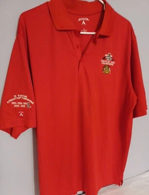 2013 Stanley Cup Champions Chicago Blackhawks Polo Manga Corta Hombres L (N4) Foto 1 de 4