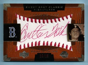 CARLTON FISK 2004 SWEET SPOT CLASSIC SIGNATURES RED INK AUTOGRAPH AUTO /25