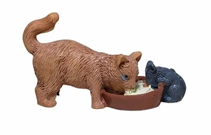 Miniature Dollhouse Cat & Mouse Drinking Milk 1:12 Scale New - Picture 1 of 1