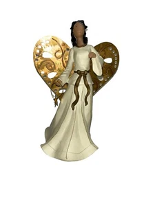 At Home America 10” Angel Carrying A Star Bronze Metal Wings - Picture 1 of 5