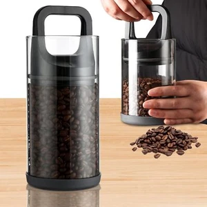 Vacuum Sealed Tank Coffee Bean Glass Sealed Jar Household Moisture-Proof Air Ext - Picture 1 of 11