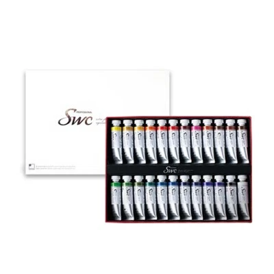 ShinHan SWC Professional Watercolor Paint Set 24 Colors 15ml Tubes Korean Made - Image 1 of 4