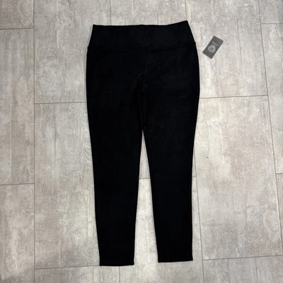 NUEVO CON ETIQUETAS Vince Camuto Negro Gamuza Como Leggings Talla Pequeña Otoño Foward Foto 1 de 4
