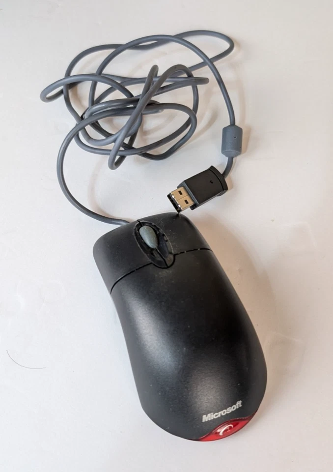 Microsoft Wheel Mouse Optical USB Black Tested - Image 1 of 2