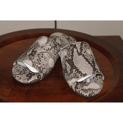 Faryl By FarylRobin Snakeskin Print Sandals Slip On Flats Coquette Size 7 1/2 - Image 1 of 4