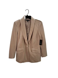 INC International Concepts Blazer Jacke Damen XS Champagner Samt Schalkragen - Bild 1 von 10