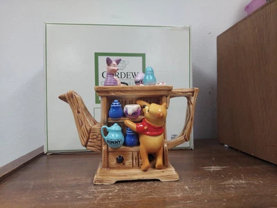 Paul Cardew Disney Winnie the Pooh Hutch Ltd Ed Teapot w Box 3709/5000 VGUC - Image 1 of 4