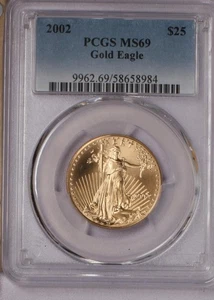 2002 Gold Eagle 1/2 oz. $25 PCGS MS69 - Picture 1 of 2