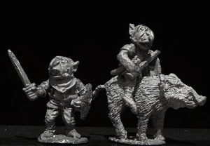 Citadel FTG Gnoll C12 Great Goblin Boar Rider w. Dismount Vintage Fantasy Metal - Picture 1 of 2