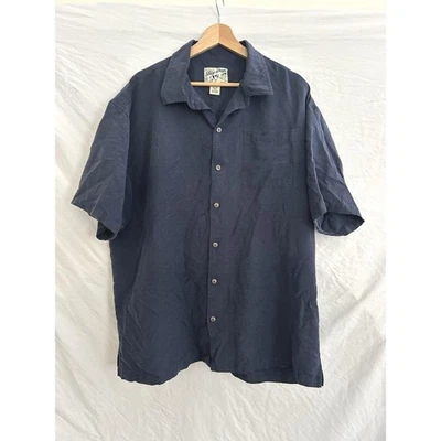 Camisa Big Dogs 100% Seda Adulto Manga Corta Abotonada Hawaiana Hombres XL Foto 1 de 4