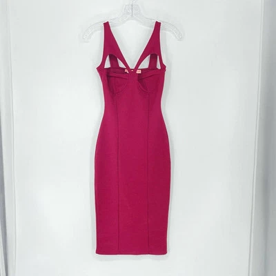 Vestido Oh My Love Bodycon Recorte Midi Rojo Talla XS Foto 1 de 4
