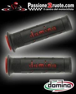 Domino XM2 Black Red Grips Aprilia SR Max SRV Scarabeo RS4 RS125 Dorsoduro - Picture 1 of 1