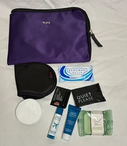 TUMI for Delta ZipperPouch Travel Case Cosmetic Toiletry Bag Sleep Mask etc - Picture 1 of 6