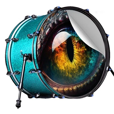 Custom 20" Bass Drum Head DECAL Skin Wrap Kick Sticker Vinyl FREE DESIGN - Изображение 1 из 4