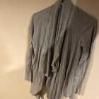 Cabi Womens Open Front Top Heather Gray Draped Waterfall Style #332 Medium