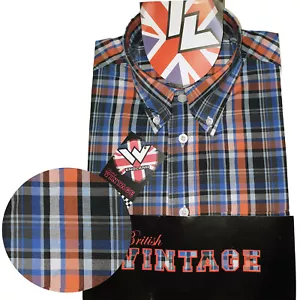 Warrior UK England Button Down Shirt DEKKER Shirt Slim-Fit Skinhead Mod - Picture 1 of 11