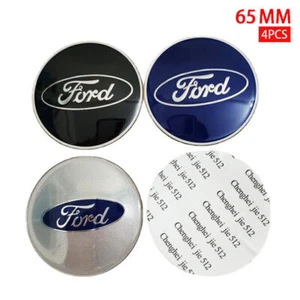 4 pegatinas de tapacubos de 65 mm para Ford Wheel Center Caps Stickers - Imagen 1 de 9