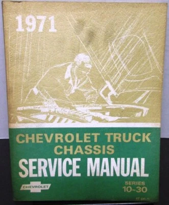 1971 Chevrolet Truck Service Shop Chassis Manual Pickup 10-30 Blazer Suburban - Image 1 of 2